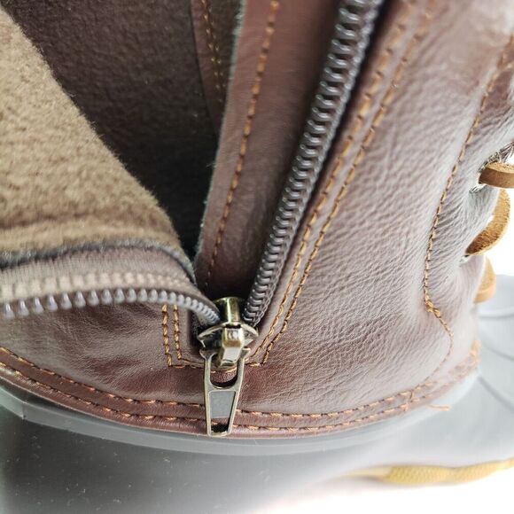 Sperry Top Sider Saltwater Toddler Sz 12 Brown Leather Waterproof Duck Boots - Picture 10 of 12